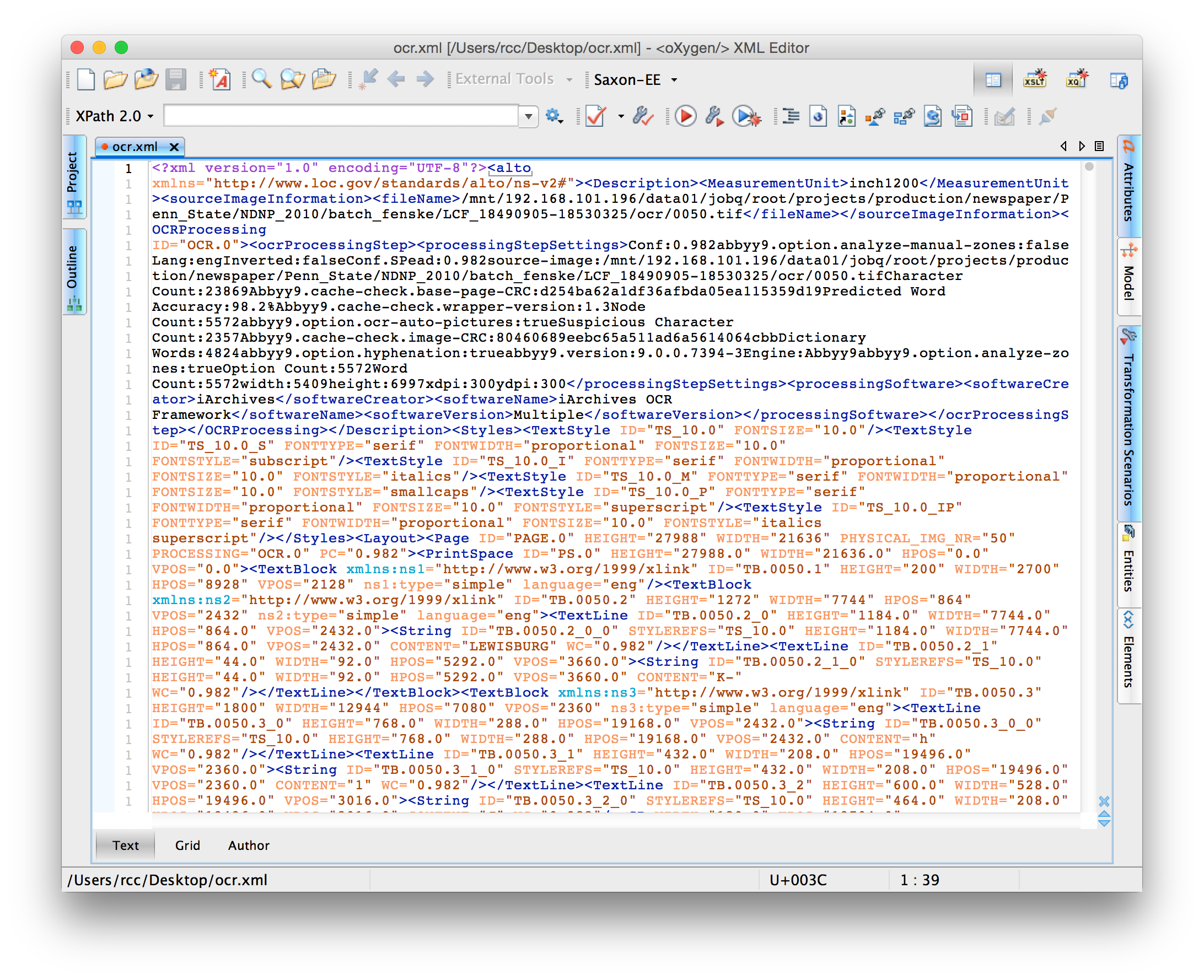 The XML file for this edition of the Lewisburg Chronicle.